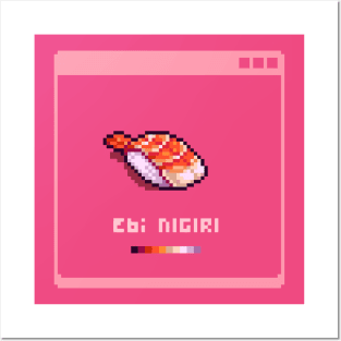 Ebi Nigiri By Kian Pixel Posters and Art